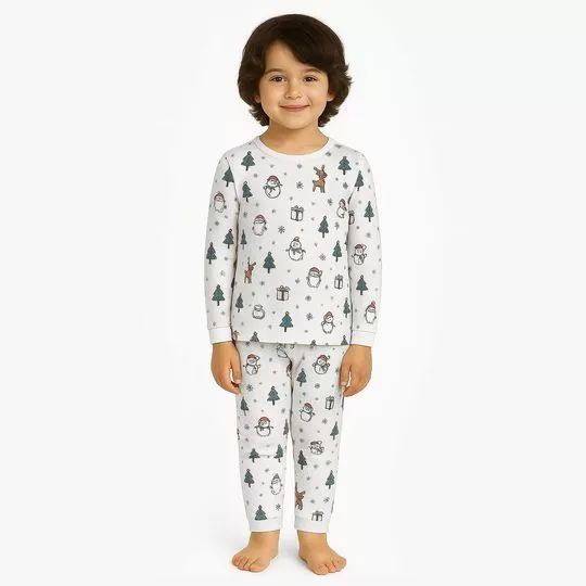 Pijama Conjunto Personagens- Branco- Select