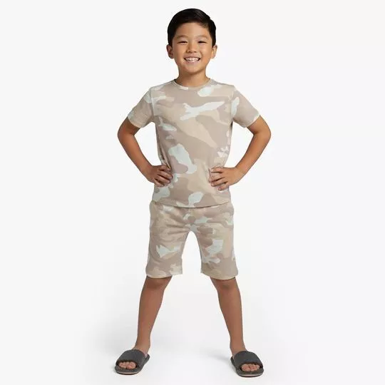 Pijama Camuflado- Bege- Rovi Kids