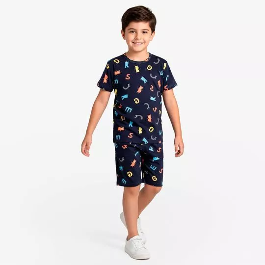 Pijama Algodão- Preto- Select