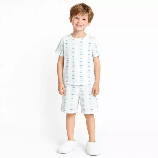 Pijama De Malha- Branco- Rovi Kids