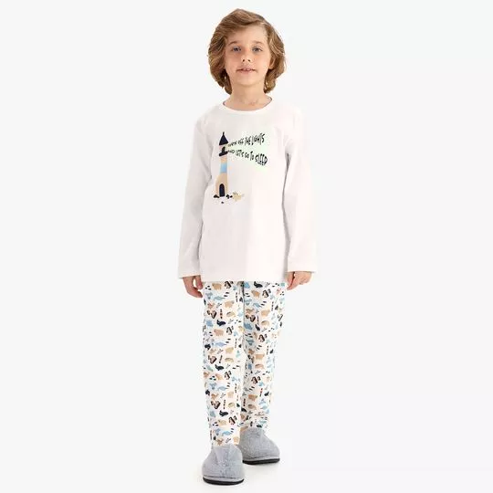 Pijama - Off White - Rovi Kids