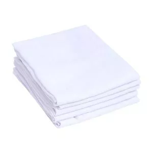 Kit De Fraldas Super Luxo<BR> - Branco<BR> - 5Pçs<BR> - 140 Fios<BR> - Mami