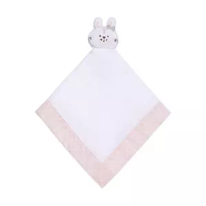Naninha Geométrica<BR> - Branca & Rosa<BR> - 40x40cm<BR> - 116 Fios<BR> - Papi