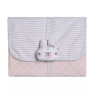 Trocador Portátil<BR> - Branco & Cinza<BR> - 40x66cm<BR> - 124 Fios<BR> - Papi