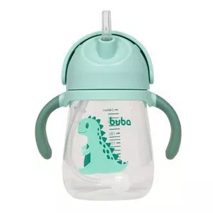 Copo Com Alça Dino<BR>- Incolor & Verde Claro<BR>- 240ml