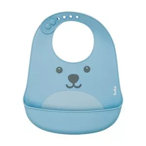 Babador Com Pega Migalhas Gumy<BR>- Azul & Azul claro<BR>- 28x23x2cm<BR>- Buba