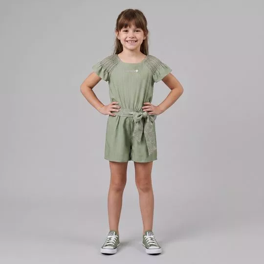 Macaquinho Lilica Ripilica Listrado- Verde- Lilica Ripilica