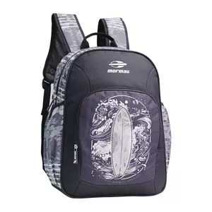 Mochila De Costas Mormaii Estampa Surf<BR>- Preto<BR>Grande<BR>- Mormaii