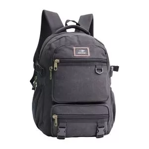 Mochila De Costas Mormaii Casual Canvas<BR>- Preto<BR>Média<BR>- Mormaii