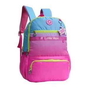 Mochila De Costa Mormaii Casual Com Chaveiro<BR>- Rosa<BR>Média<BR>- Mormaii