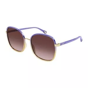 Óculos De Sol Quadrado Feminino<BR>- Roxo<BR>- Chloé