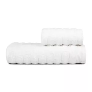 Jogo De Toalhas Algodão Alma<br /> - Off White<br /> - 70x140cm E 50x80cm<br /> 2pçs<br /> - Atlantica