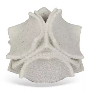 Vaso Decorativo Abstrato Resina BTC Decor<BR>- Branco<BR>- 10x10x10cm
