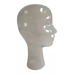 Peça Decorativa Cabeça<BR>- Branca<BR>- 36x21,5x18cm<BR>- Btc Decor