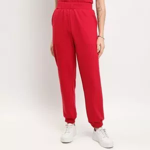 Calça Jogger Em Moletom<BR>- Vermelha<BR>- CLC