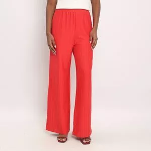 Calça Listrada<BR> - Vermelho<BR> - Colcci