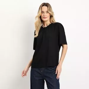 Blusa Lisa<BR>- Preto<BR>- Colcci