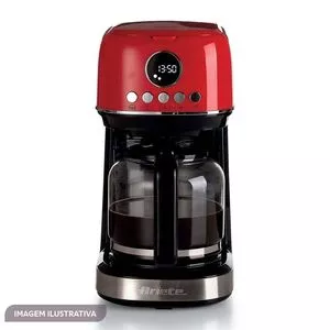 Cafeteira Americana Moderna Com Filtro Lavável<BR>- Vermelha<BR>- 15 Xícaras<BR>- 220V<BR>- 900W