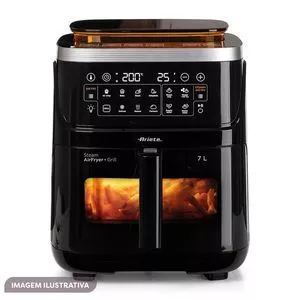 Fritadeira Air Fryer Vapor Grill Ariete 4636<BR>- Preta<BR>- 7L<BR>- 1pç<BR>- Ariete