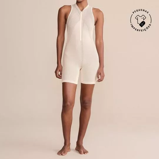 Macaquinho BM Seamless Liso- Off White- Live