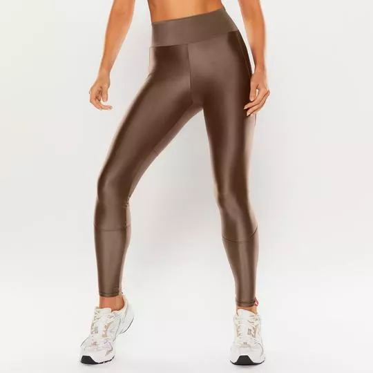 Calça Legging Skinny- Marrom- Body For Sure