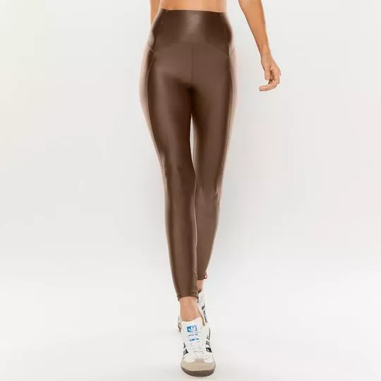 Calça Legging Slim- Marrom- Body For Sure