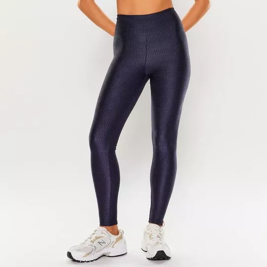 Calça Legging Montaria- Azul Marinho- Body For Sure