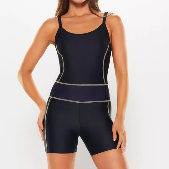 Macaquinho Pantalona- Preto- Body For Sure