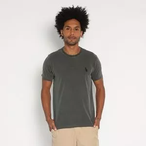 Camiseta Com Bordado<BR>- Preta<BR>- Vip Reserva
