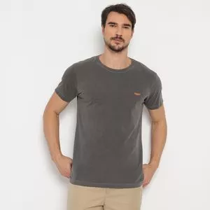 Camiseta Com Tag<BR>- Preta<BR>- Vip Reserva