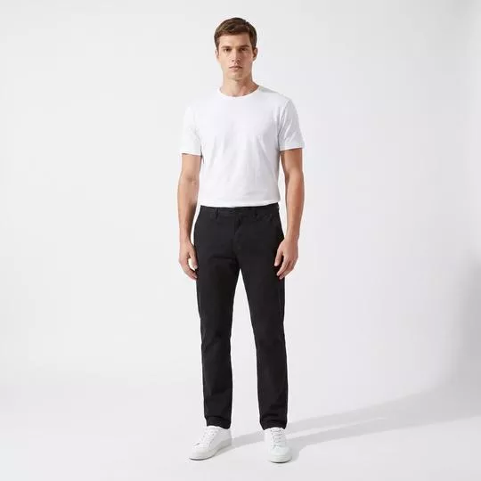 Calça Sarja Taylor Slim- Preto- Vip Reserva Premium