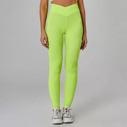 Legging Texturizada- Amarelo Neon- Vestem