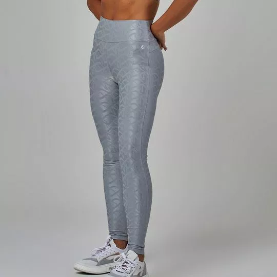 Legging Fusô Radiance Abstrato- Prateada- Vestem