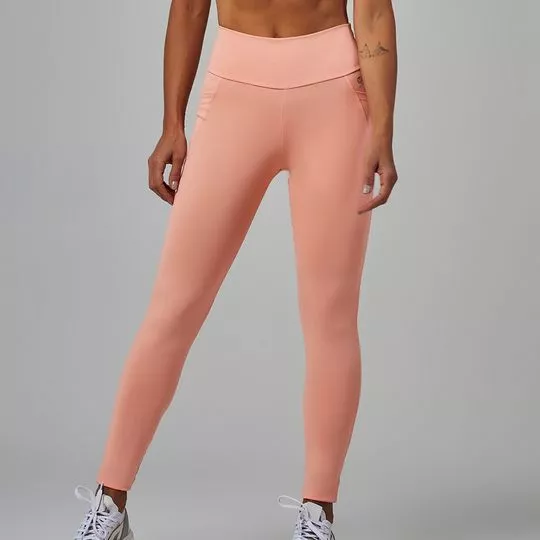 Legging Fusô Com Bolsos Zen Slim- Coral- Vestem