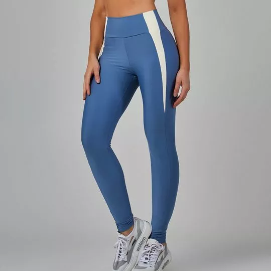Legging Bicolor Wellness Fusf4- Azul- Vestem