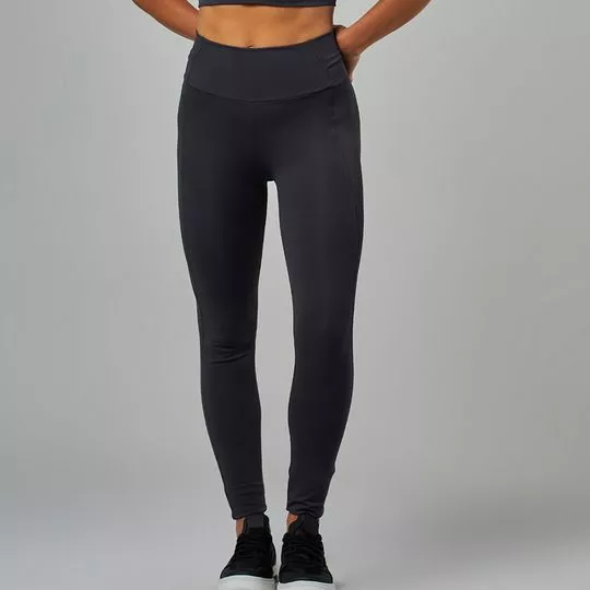 Legging Fusô Com Bolsos Pace- Cinza- Vestem