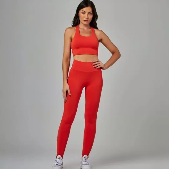 Legging Fusô Com Bolsos Pace- Vermelha- Vestem