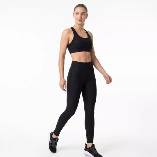 Legging Fuso Supreme Inscrição- Preta- Vestem
