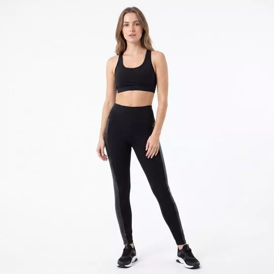 Legging Fuso Dance- Preta- Vestem