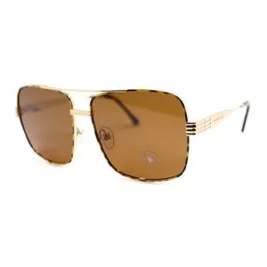 Óculos De Sol Quadrado<BR>- Dourado<BR>- Morena Rosa
