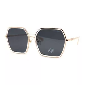 Óculos De Sol Hexagonal<BR>- Dourado<BR>- Morena Rosa
