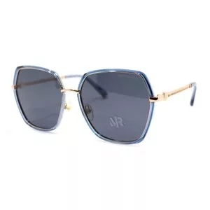 Óculos De Sol Hexagonal<BR>- Azul<BR>- Morena Rosa
