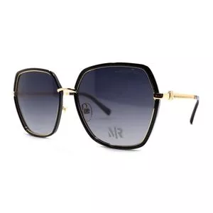 Óculos De Sol Hexagonal<BR>- Preto<BR>- Morena Rosa