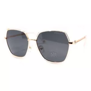 Óculos De Sol Hexagonal<BR>- Dourado<BR>- Morena Rosa