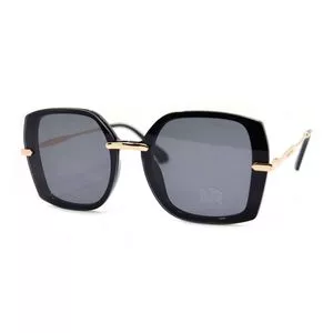 Óculos De Sol Quadrado<BR>- Preto<BR>- Morena Rosa