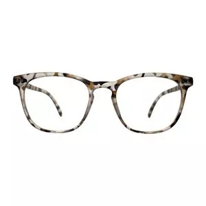 Armação Para Óculos De Grau Arredondada<br /> - Marrom & Cinza Claro<br /> - Tuc Glasses