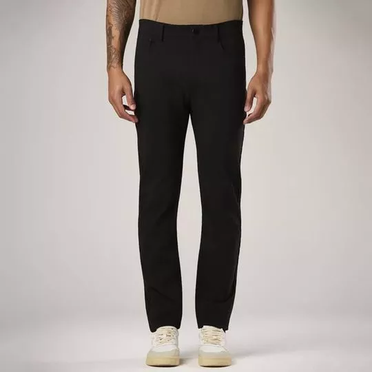 Calça Slim Five Pocket Techno- Preto- AD Fashion