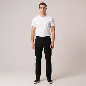 Calça Sarja Taylor Slim<BR> - Preto<BR> - Vide Bula