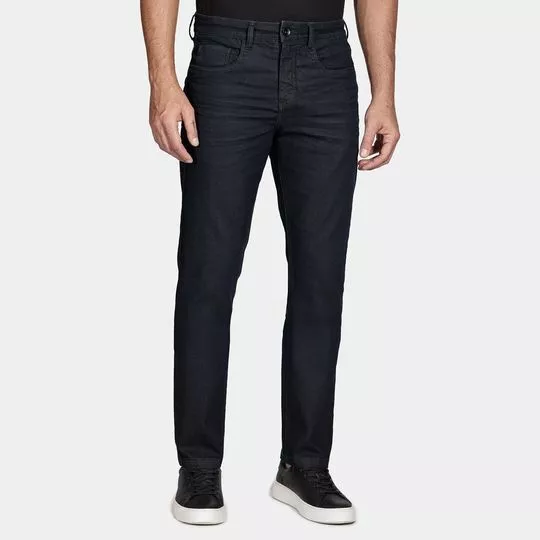 Calça Jeans Regular- Preto- Aramis