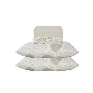 Jogo Cama Micropercal 300 Fios Estampado Casal<br /> - Estampado<br /> - 220x240cm<br /> - 3Pçs<br /> - Niazitex